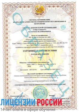 Образец сертификата соответствия Чехов Сертификат OHSAS 18001